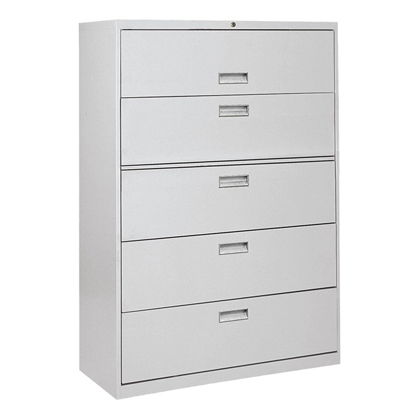 Sandusky Lee Lateral File Cabinet W Five Drawers Aluminum