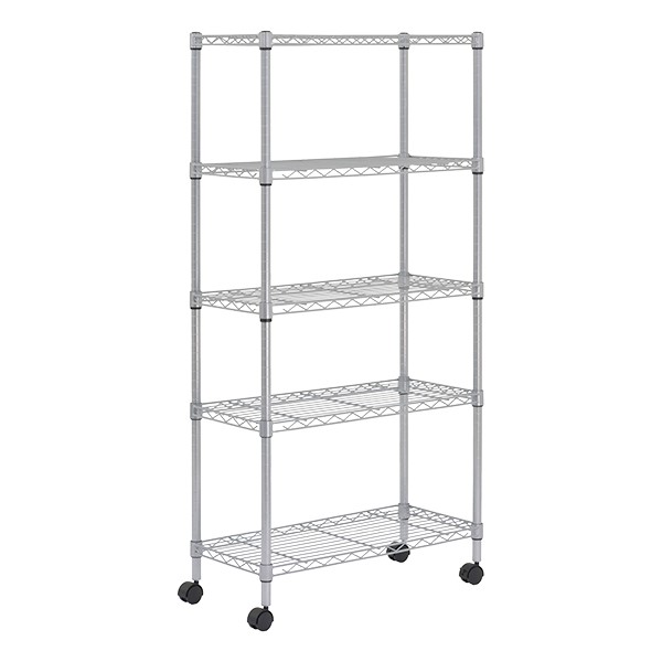 Mobile Chrome Wire Shelving, 30 Wide Wire Shelving Unit