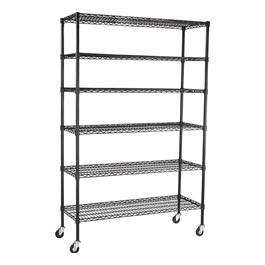 Mobile Wire Shelving (48\" W x 18\" D x 74\" H)