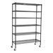 Mobile Wire Shelving (48\" W x 18\" D x 74\" H)