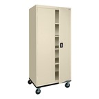 Transport Series Double-Door Mobile Storage Cabinet