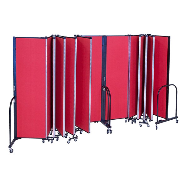 5' H Freestanding Portable Partition - Multiple units shown partially folded