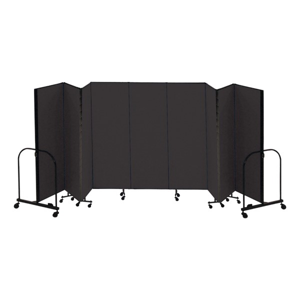 5' H Freestanding Portable Partition - Charcoal fabric