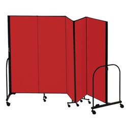 7' 4" H Freestanding Portable Partition - Five Panels (9' 5" L)