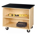 Mobile Storage Cart - Shown w/ open front shelves