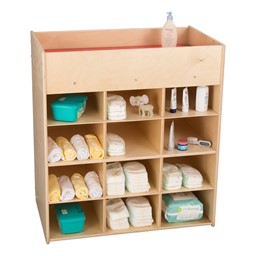 Economy Daycare Changing Station w/ 12 Cubbies