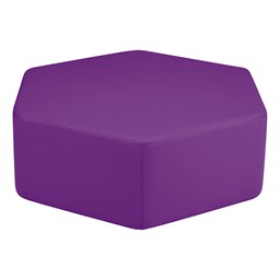 Shapes Vinyl Soft Seating - Hexagon - Purple