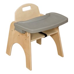 Wooden Children's Chair w/ Adjustable Tray (11" Seat Height)