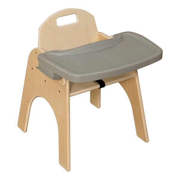 Wooden Children's Chair w/ Adjustable Tray (13" Seat Height)