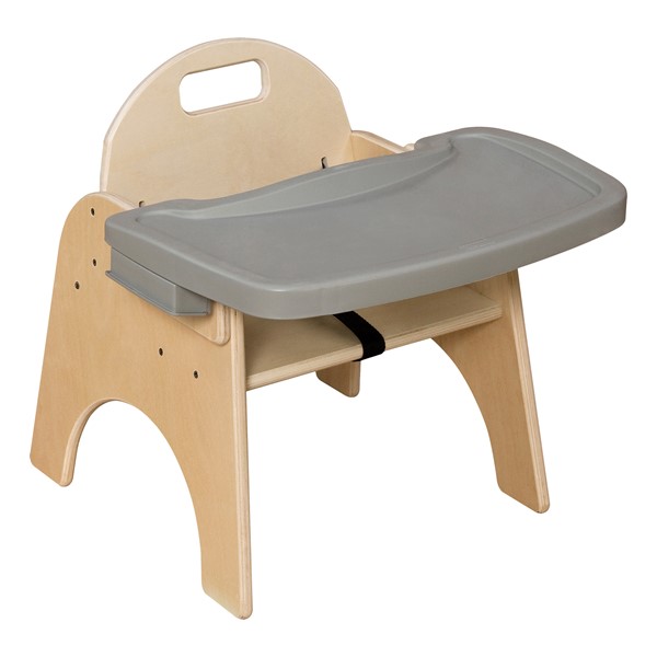 Wooden Children's Chair w/ Adjustable Tray (9" Seat Height)