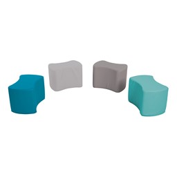 Foam Soft Seating - Bow Tie Set (Four Pieces - 10" H) - Contemporary