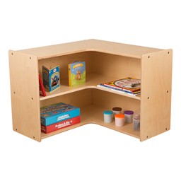 Sprogs Wide Classroom Corner Shelf W, 22 Wide Shelving Unit