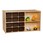 12-Tray Double Wooden Mobile Storage Unit w/ Chocolate Trays – Front - Accessories not included