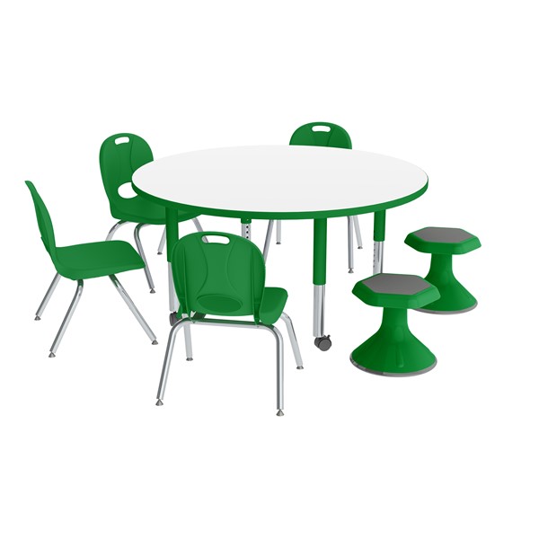 Sprogs Shapes Series Preschool Round, Round Preschool Table And Chairs