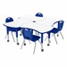 Preschool Bow Tie Mobile Collaborative Table w/ Whiteboard Top & Chair Set