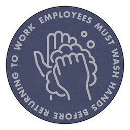 Employees Hand Wash Washable Rug - Round (5' Diameter)