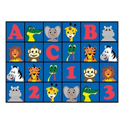 ABC 123 Animal Fun Rug - 6' W x 8' 4" L