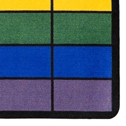 Classroom Squares Seating Rug - Bright - Detail
