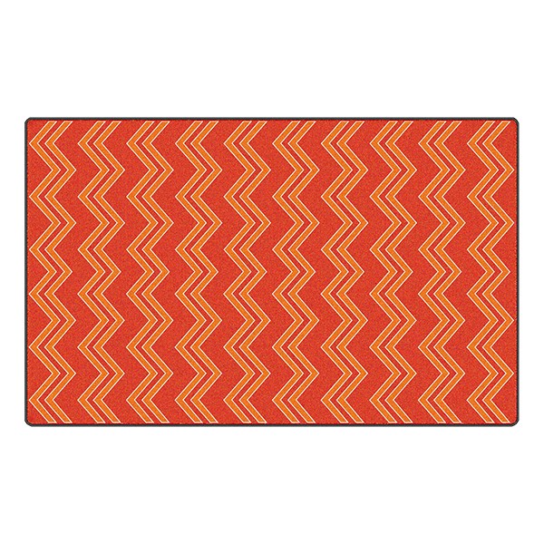 Chevron Fun Rug - Pattern - Red