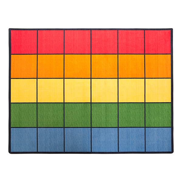 Sprogs Colorful Squares Seating Rug 7 6 W X 12 L At School Outfitters