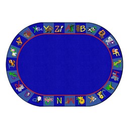 Alphabet Animals Rug - Oval