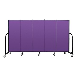 6' H Freestanding Portable Partition - Purple