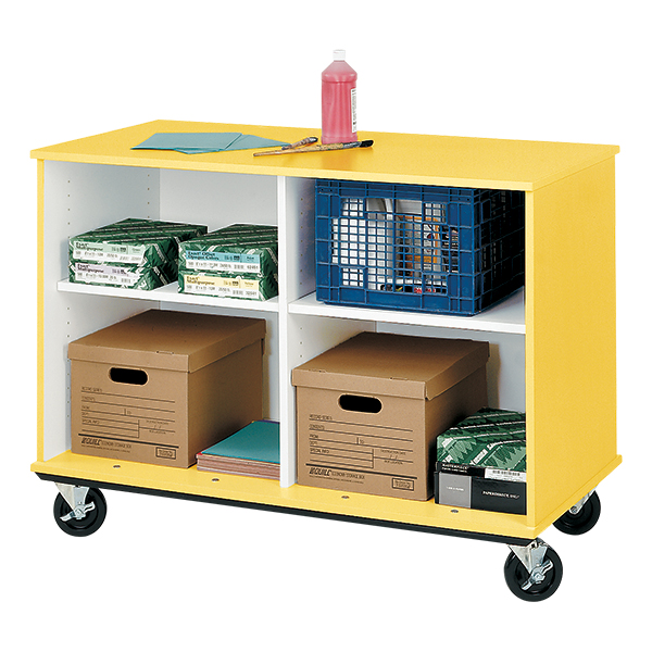 Stevens Industries Counter Height Mobile Shelf Storage Cabinet At School Outfitters