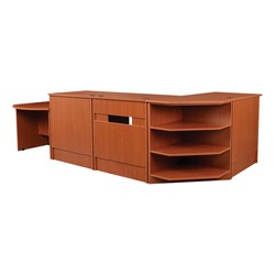 L Shaped Circulation Desk W Ada Counter At School Outfitters