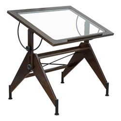 Aries Glass Top Drafting Table At School Outfitters