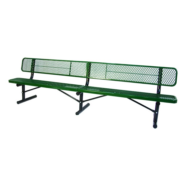 940 Series Bench - Diamond Expanded Metal - Surface Mount (10' L)