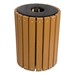 Plank Outdoor Trash Can - Cedar Recycled Plastic
