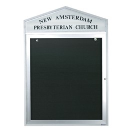 Cathedral Outdoor Letterboard w/ Header