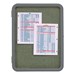Enclosed Fabric Tack Board w/ Image Radius Frame - Shown w/ gray frame & blue spruce fabric