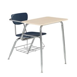 3400 Solid Plastic Combo Desk W Bookrack At School Outfitters