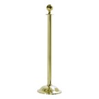 Ball-Top Portable Rope Stanchion - Shown w/ dome base