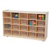 20-Tray Colorful Mobile Storage Unit - Shown in natural w/ clear trays