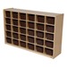 30-Tray Natural Mobile Storage Unit w/ Chocolate Trays