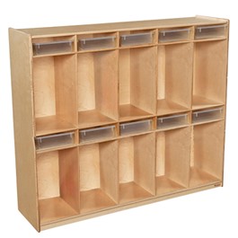 Wood Designs 10-Section Locker w/ Translucent Trays at School Outfitters